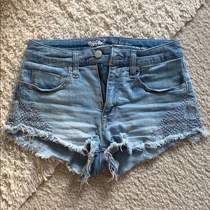 High-Rise Denim Shorts